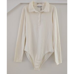 Zara Cream Long Sleeve Bodysuit